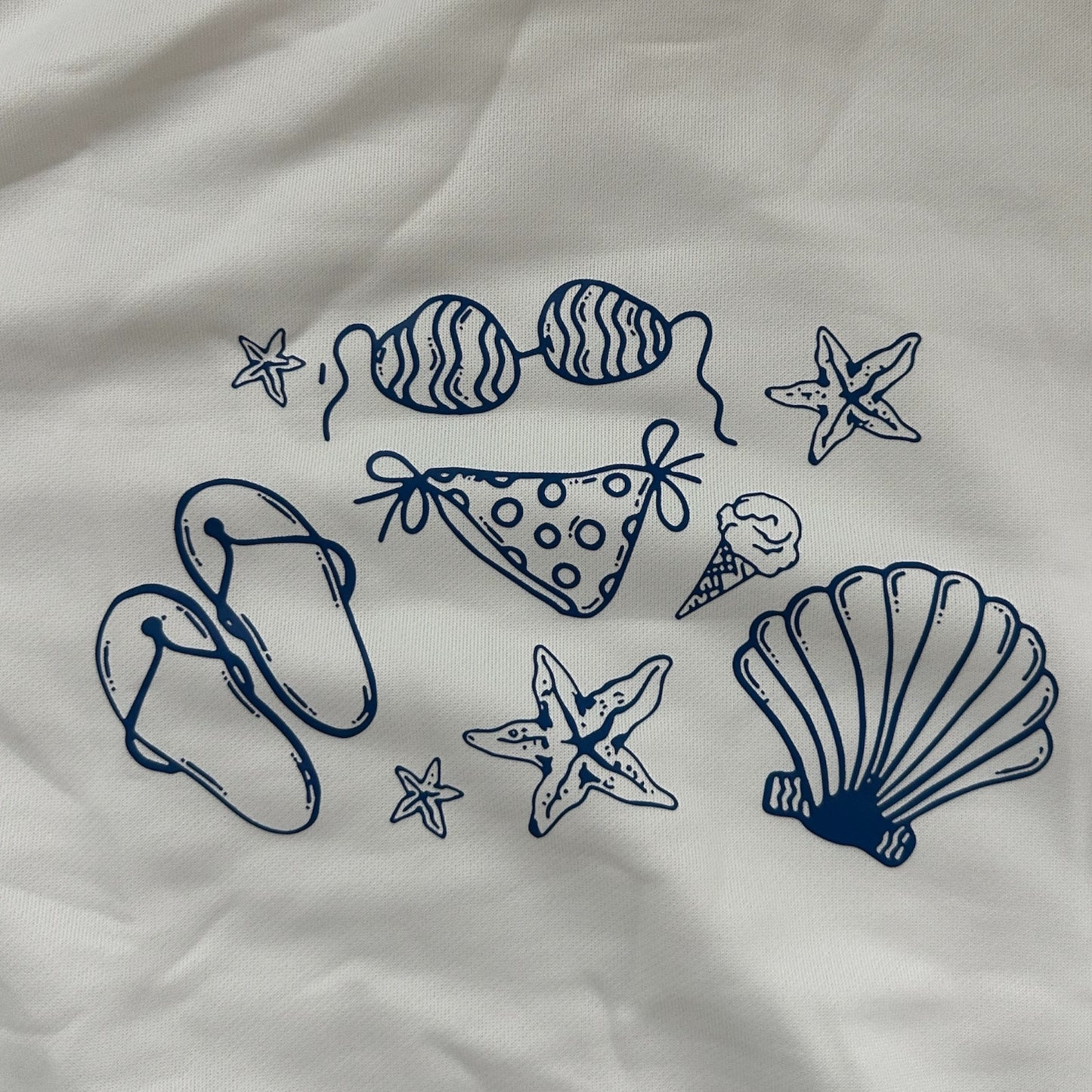 Beach Print Crewneck