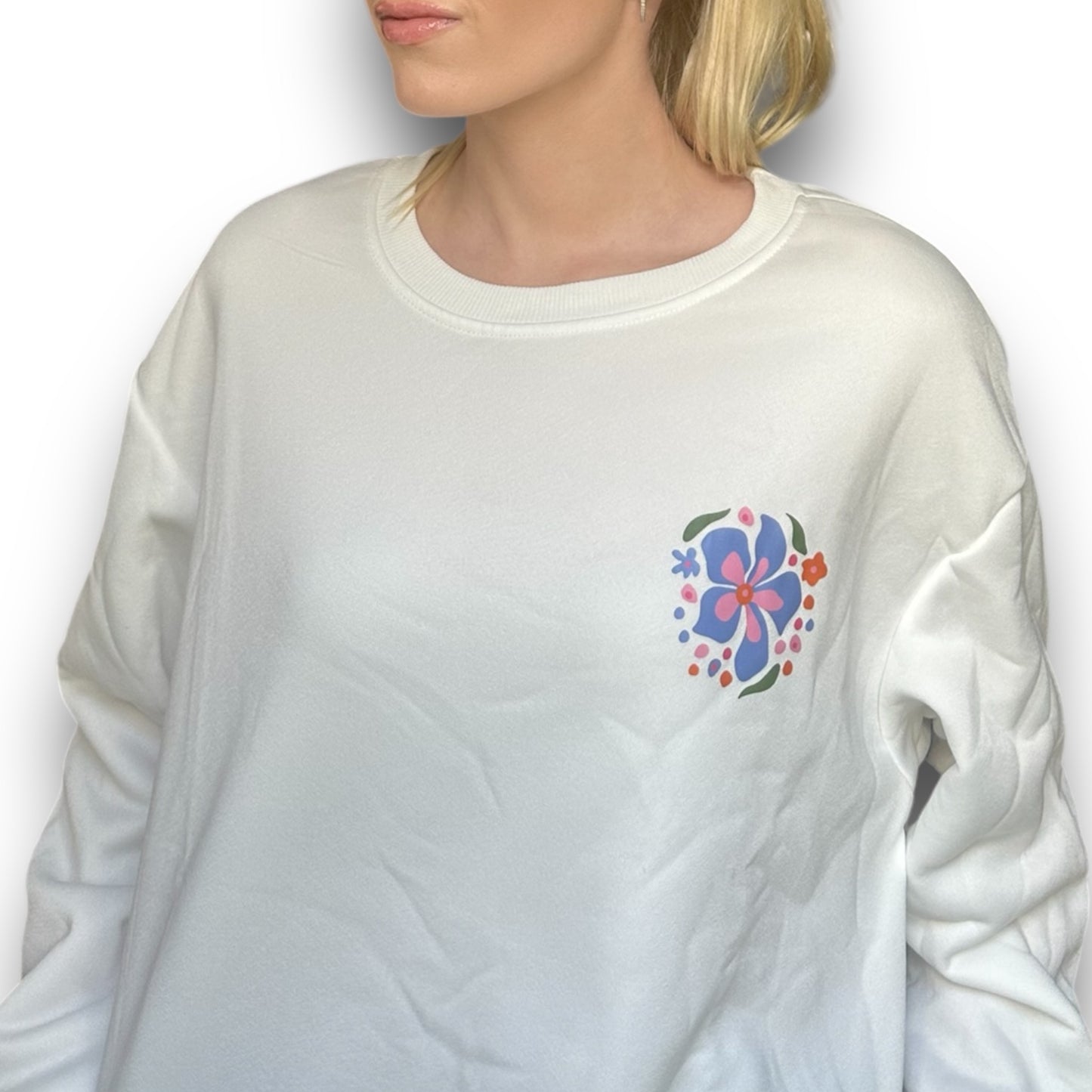 'You Are Enough' Floral Crewneck
