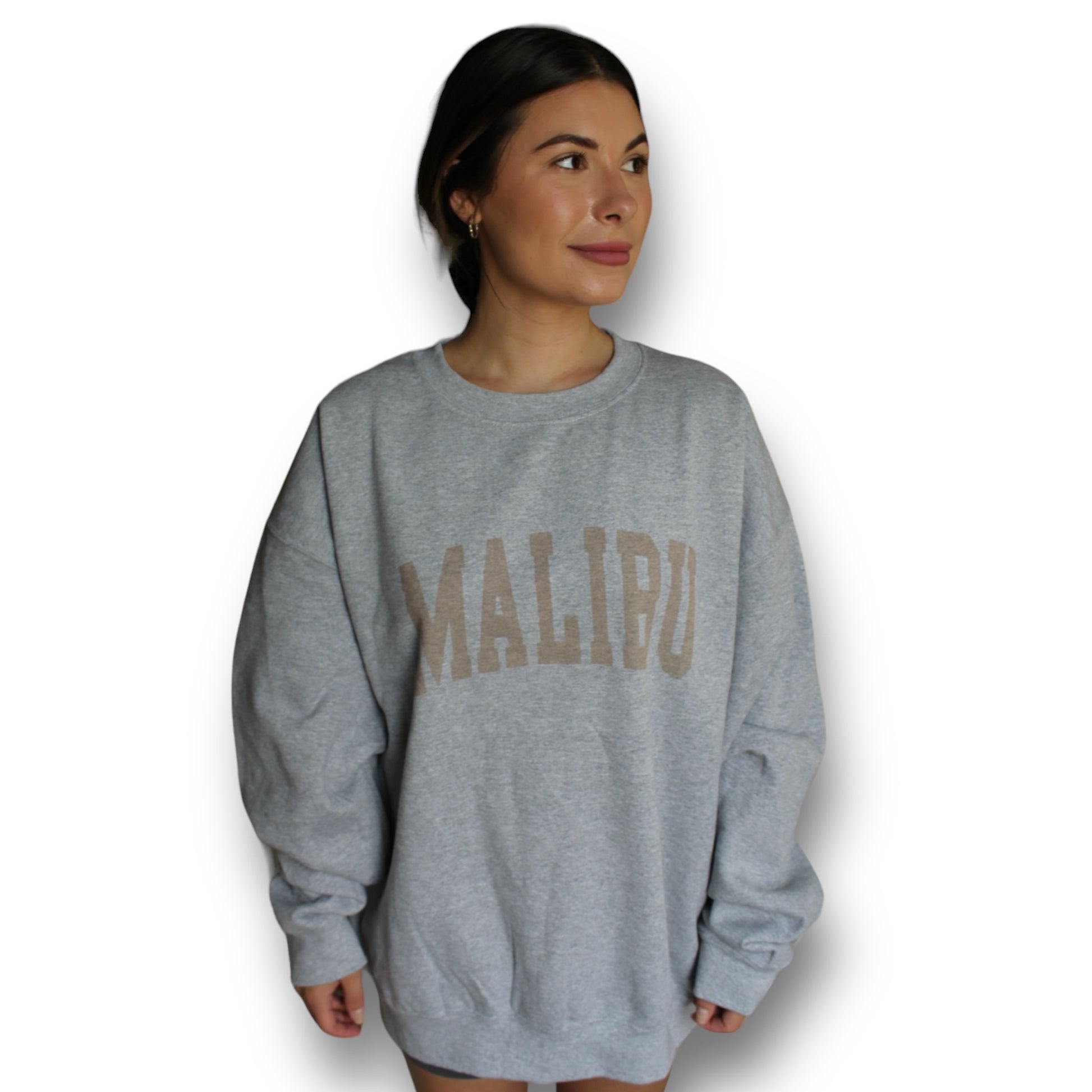 Neutral Malibu Crewneck - Happily Sad