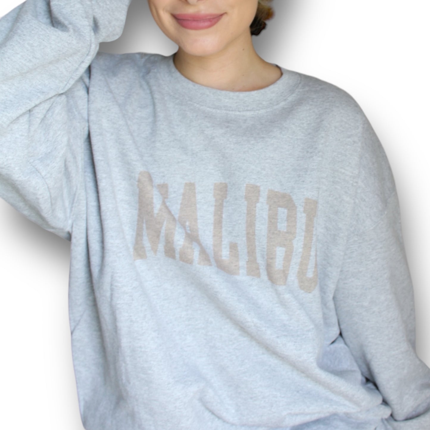 Neutral Malibu Crewneck - Happily Sad