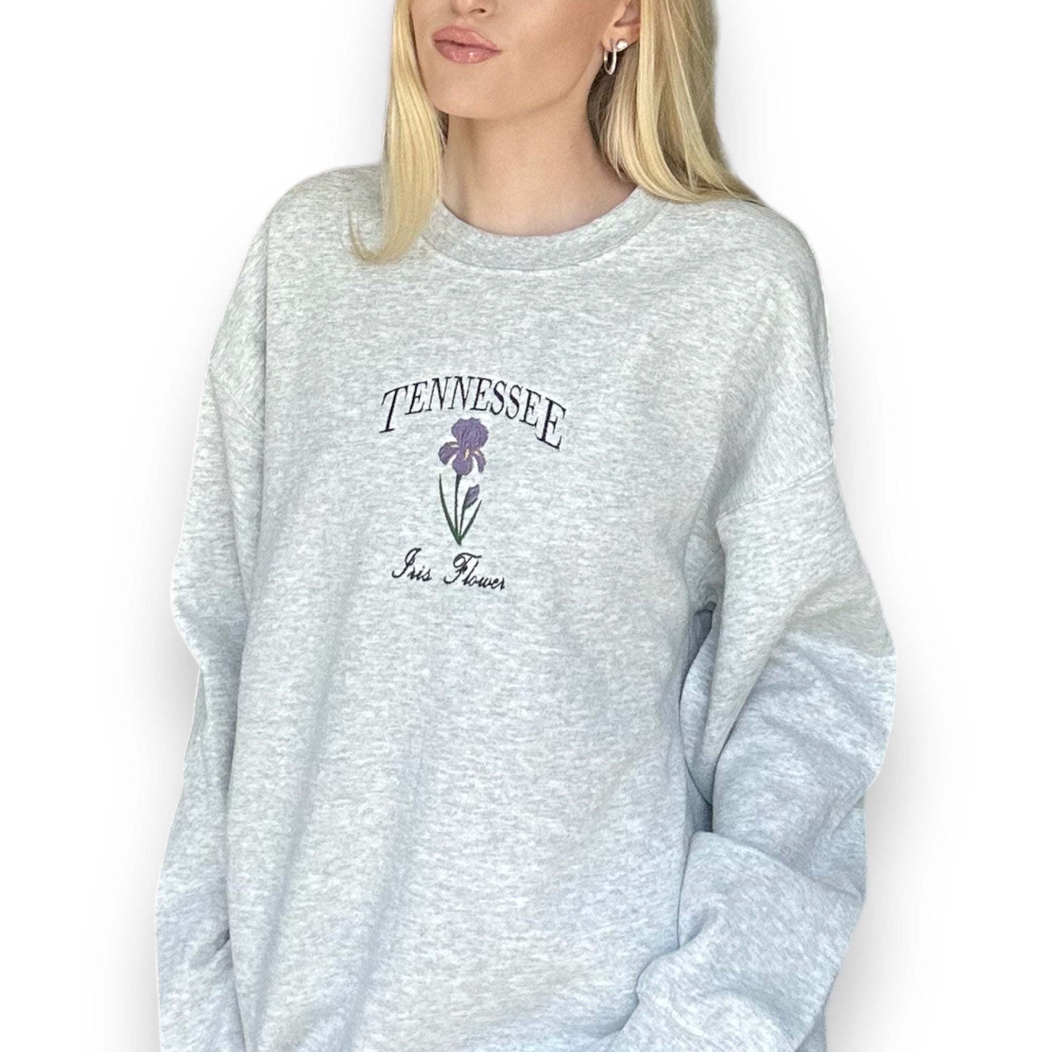 'Tennessee' Embroidered Crewneck - Happily Sad
